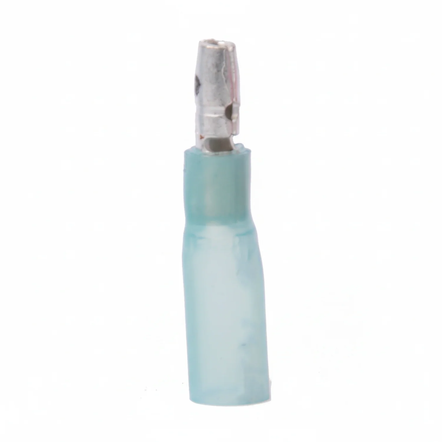 16-14 AWG Blue Polyolefin Insulated Heat Shrink Male Bullet Connectors, .157 Tab, 100/bag