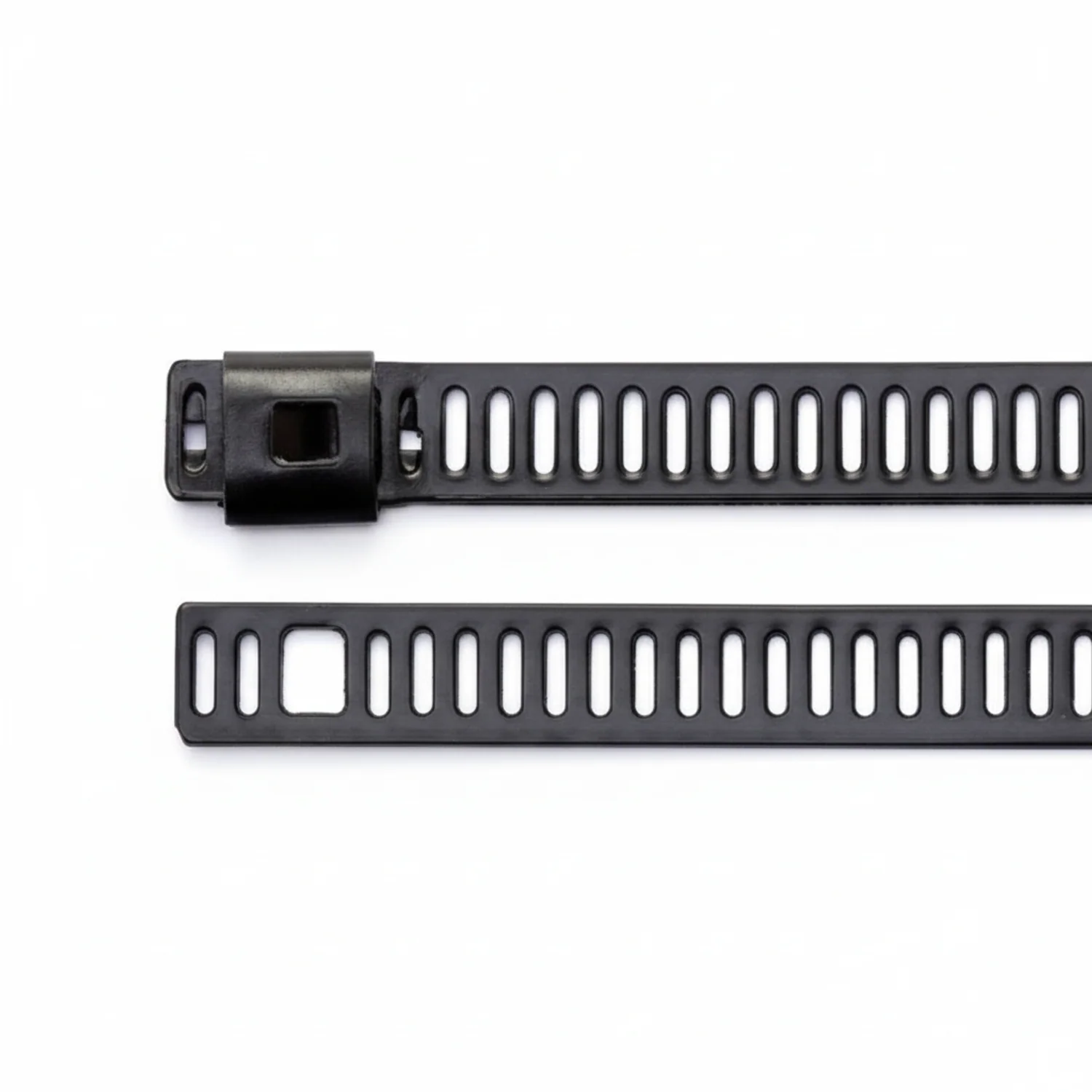 17" 150lb Black Polyester Coated 316 Stainless Steel Ladder Cable Ties / Zip Ties 100/bag Part #SSPC17-LD-Ladder-C