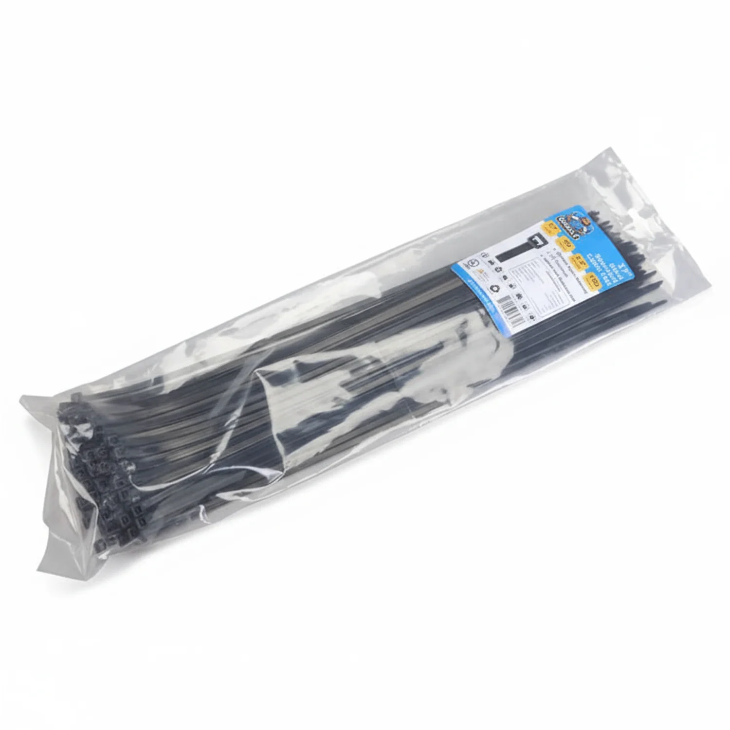 17" 50lb BlackUV Cable Tie 100/bag - Image 2