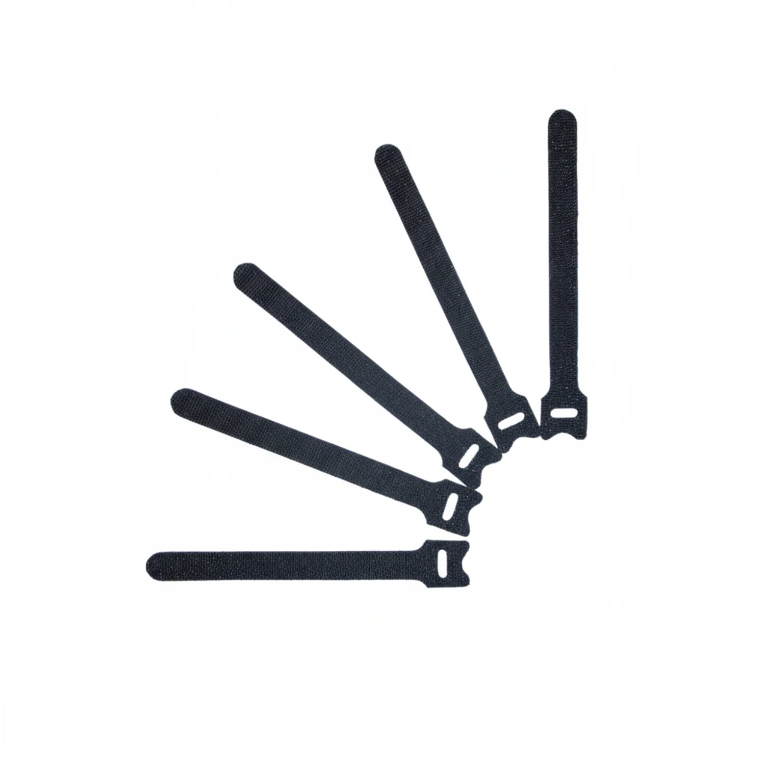 18" x 3/4" Hook and Loop Straps Black 100/bag