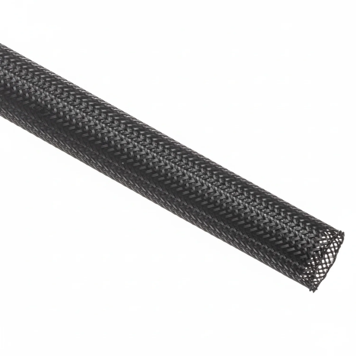 2” Black Techflex Clean Cut Fray Resistant Expandable Braided Sleeving 50 ft - Image 3