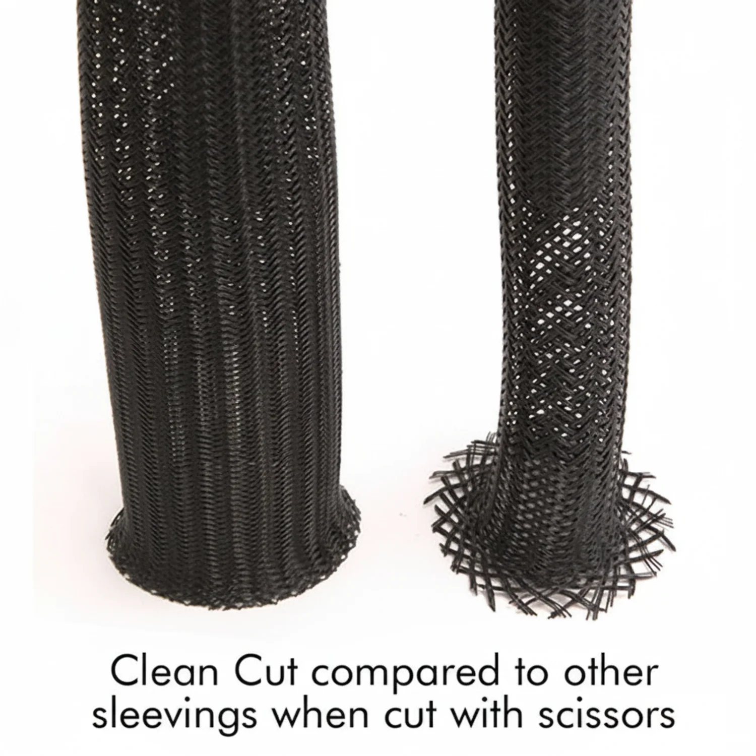 2” Black Techflex Clean Cut Fray Resistant Expandable Braided Sleeving 50 ft - Image 4