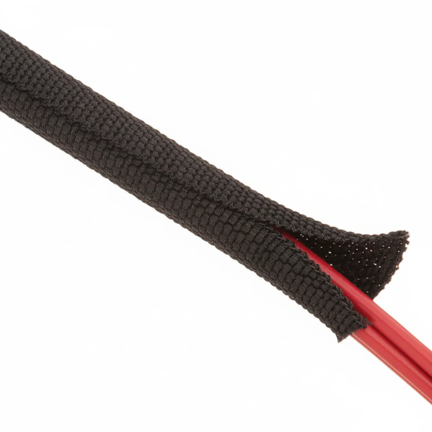2” Black Techflex F6 Woven Wrap Woven Braided Sleeving 10ft - Image 2