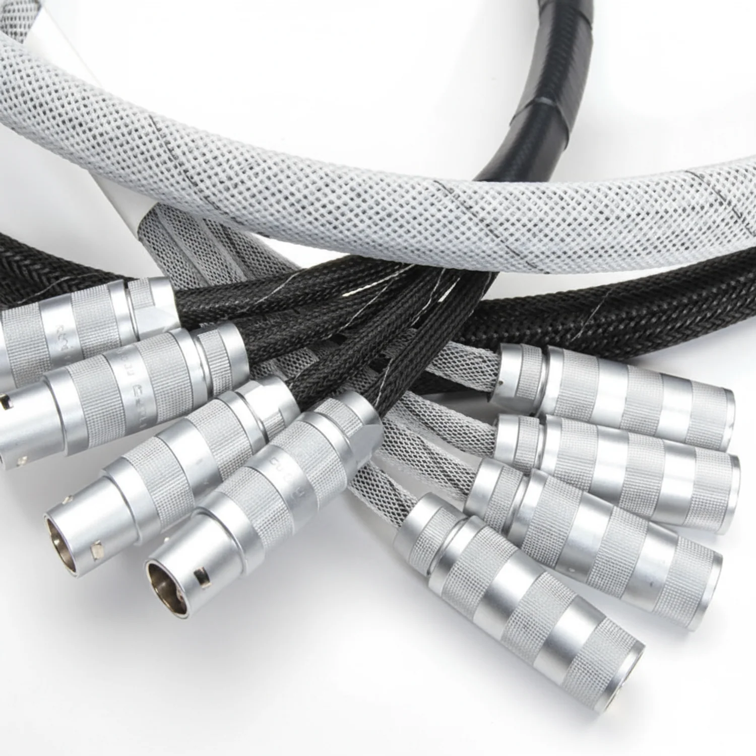 2” Black w/ White Tracer Techflex Flexo Halar Braided Sleeving 50ft - Image 2