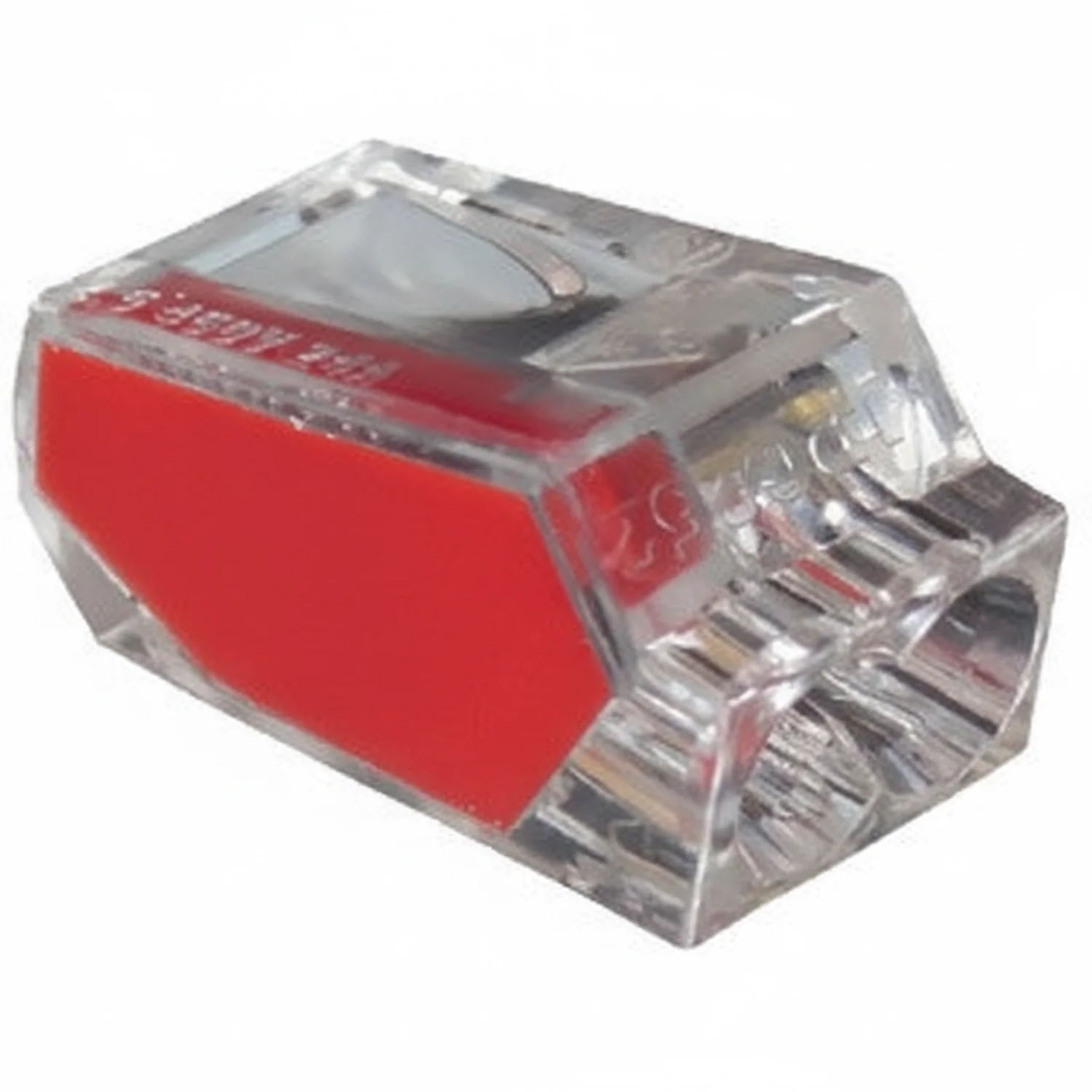 2 Port Push-In Connectors Red 500/bag