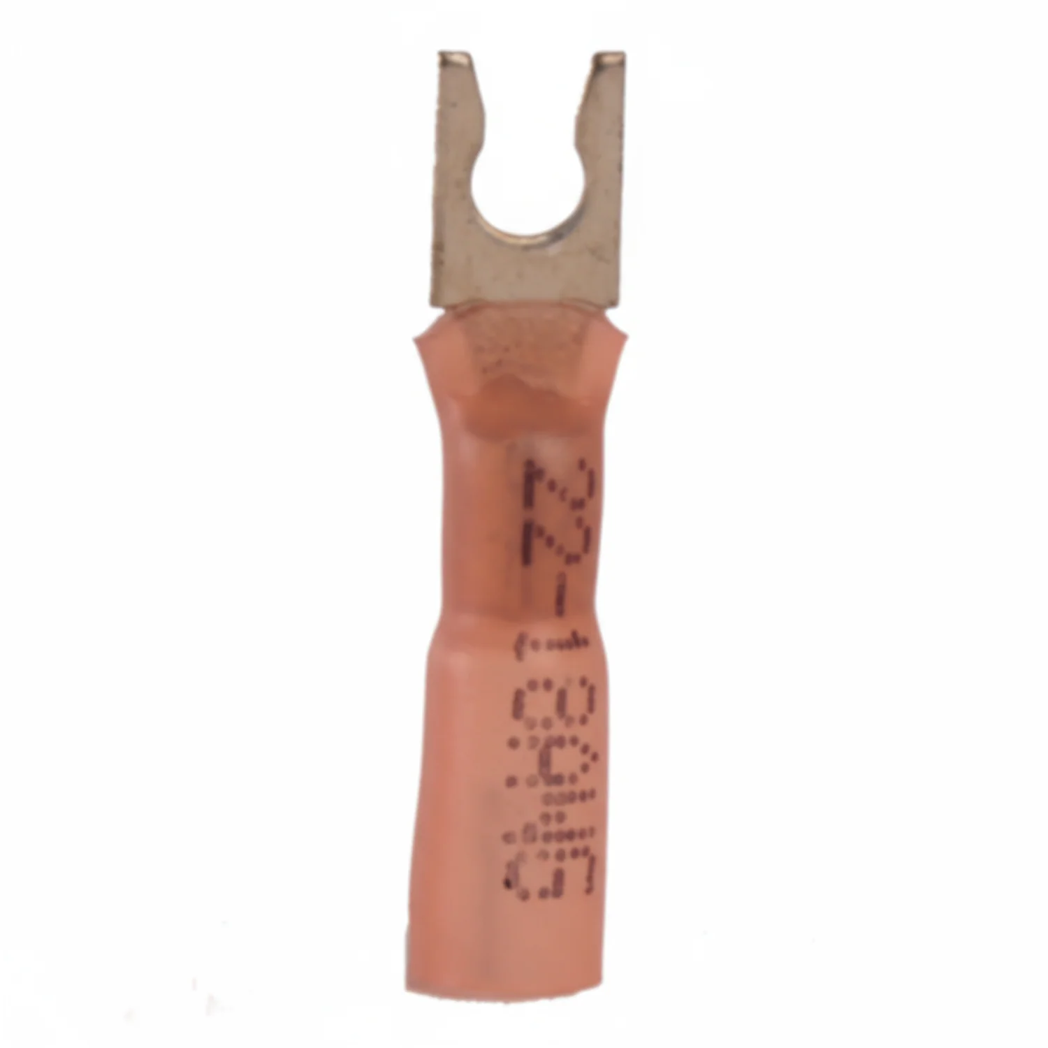 22-18 AWG Heat Shrink #10 Snap Spade Terminal 100/Bag