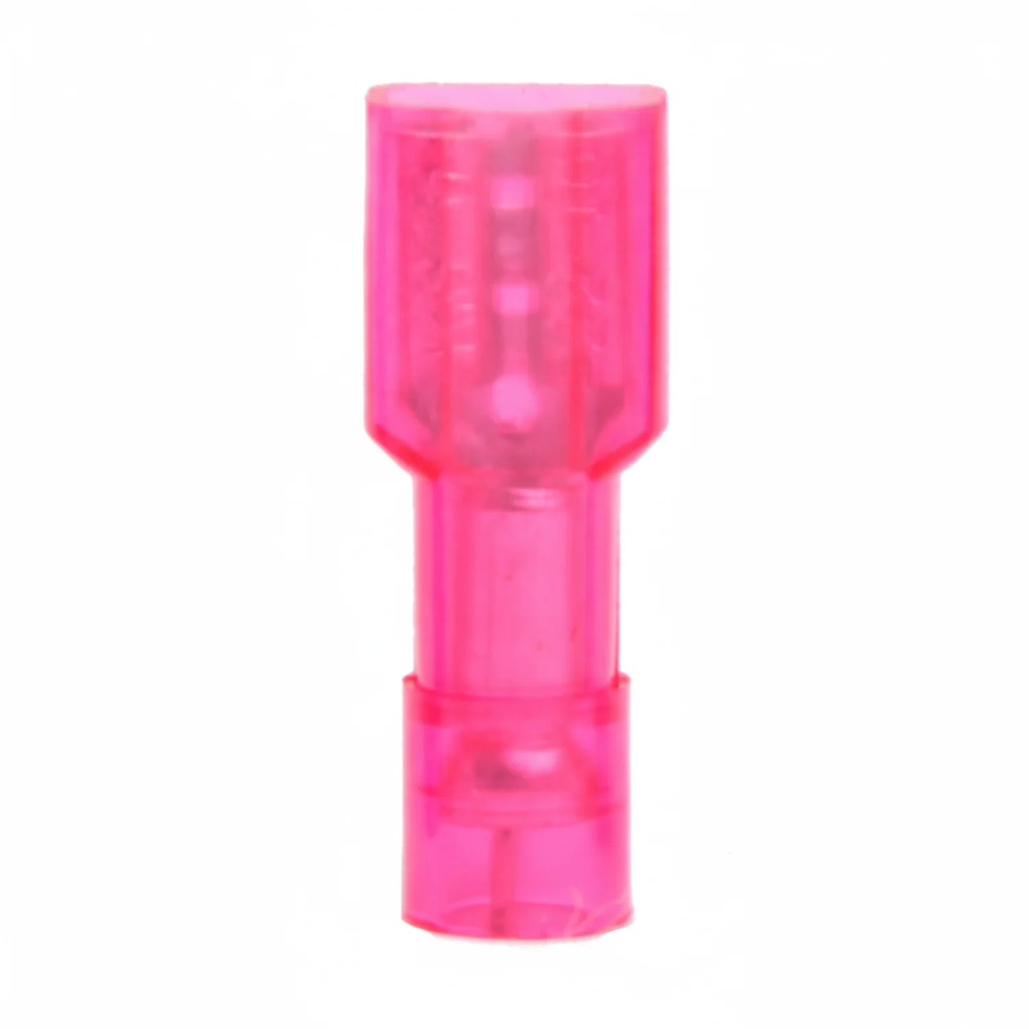 22-18 AWG Red Nylon Insulated 3-pc Fully Insulated Style C Disconnect Terminals, 100/bag