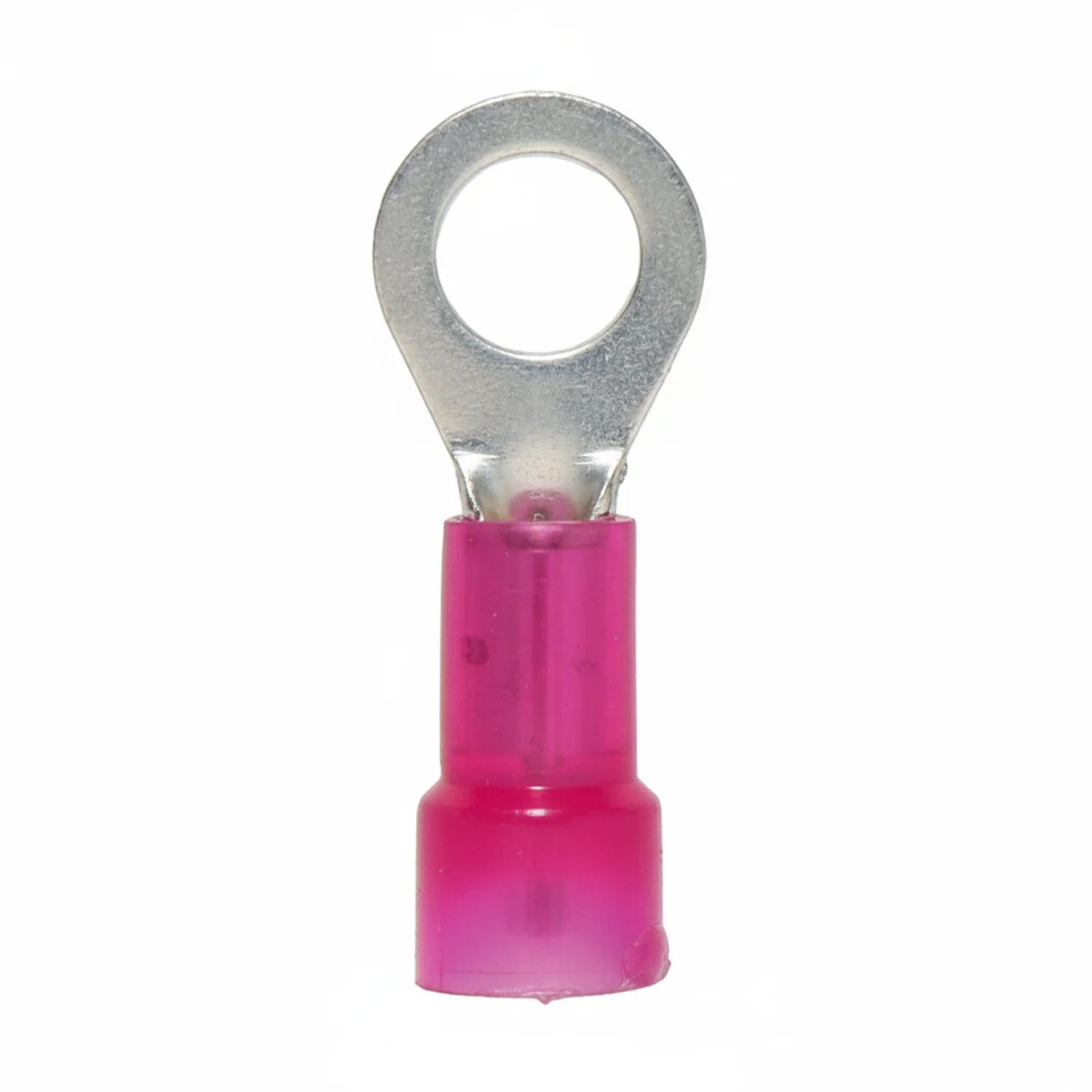22-18 AWG Red Nylon Insulated Butted Seam #10 Ring Terminals, 100/bag