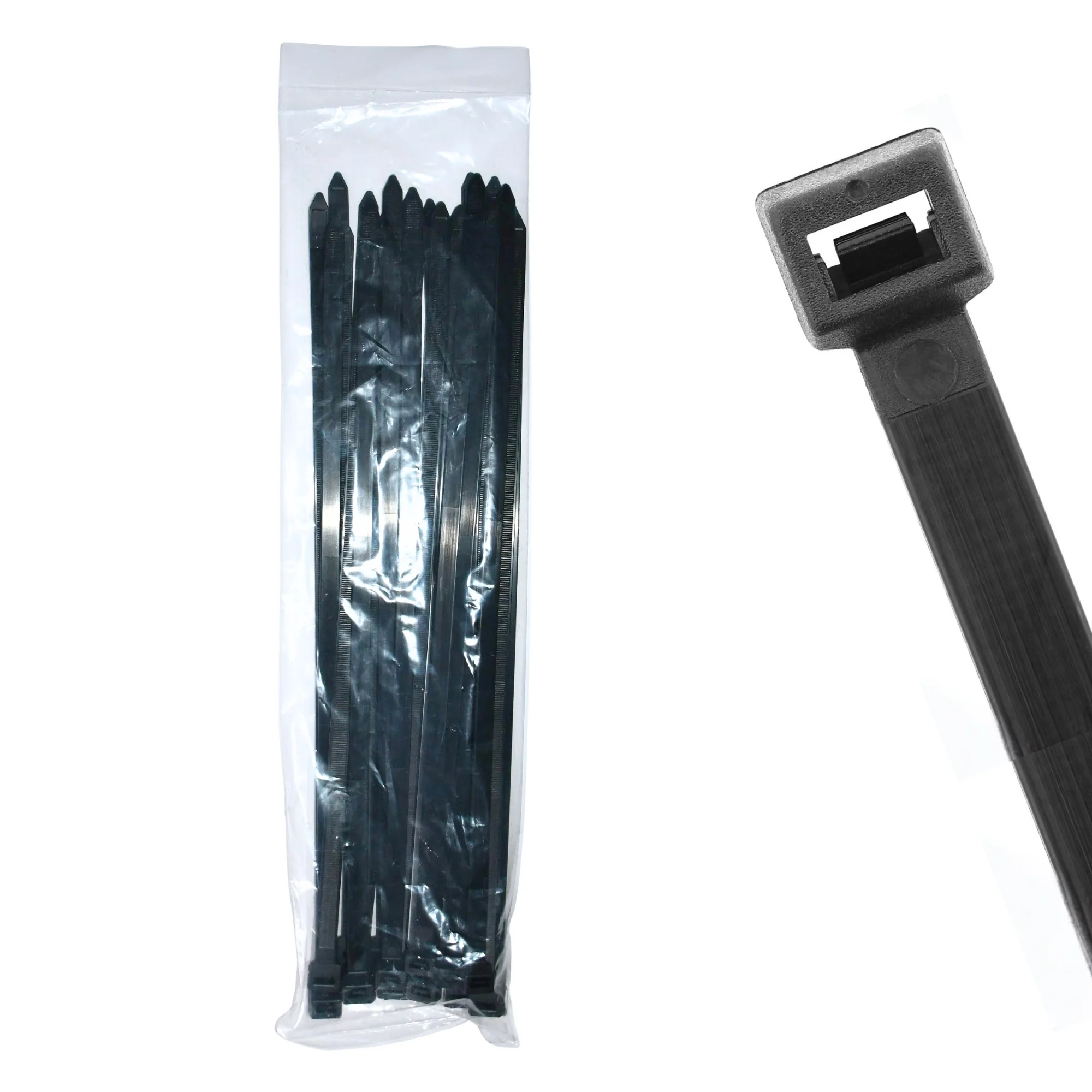 22.83" 250lb UV Black Cable Ties / Zip Ties 25/bag Part # EHD23-250-0X