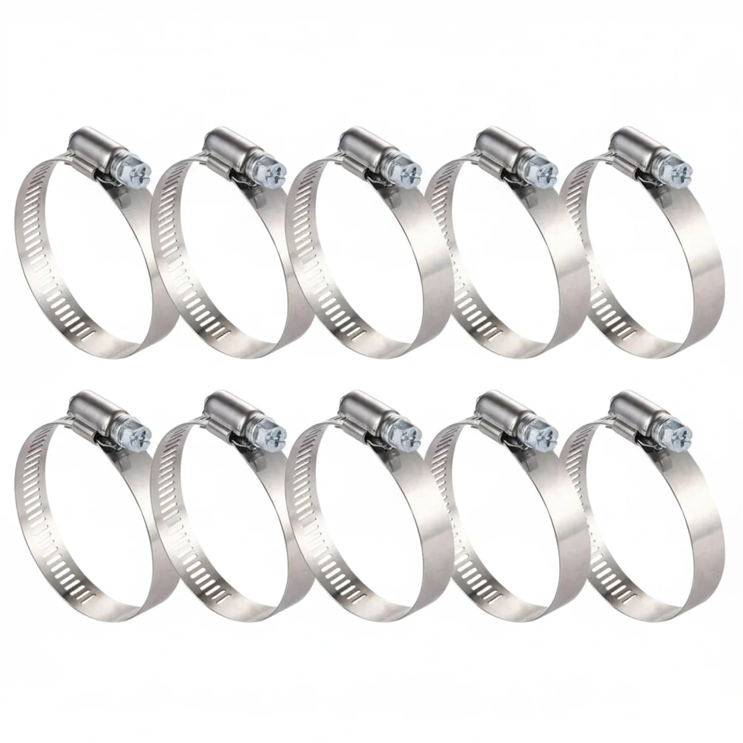 #24P Stainless Steel Hose Clamp w/ Zinc Plated Screw 10/box - Image 2