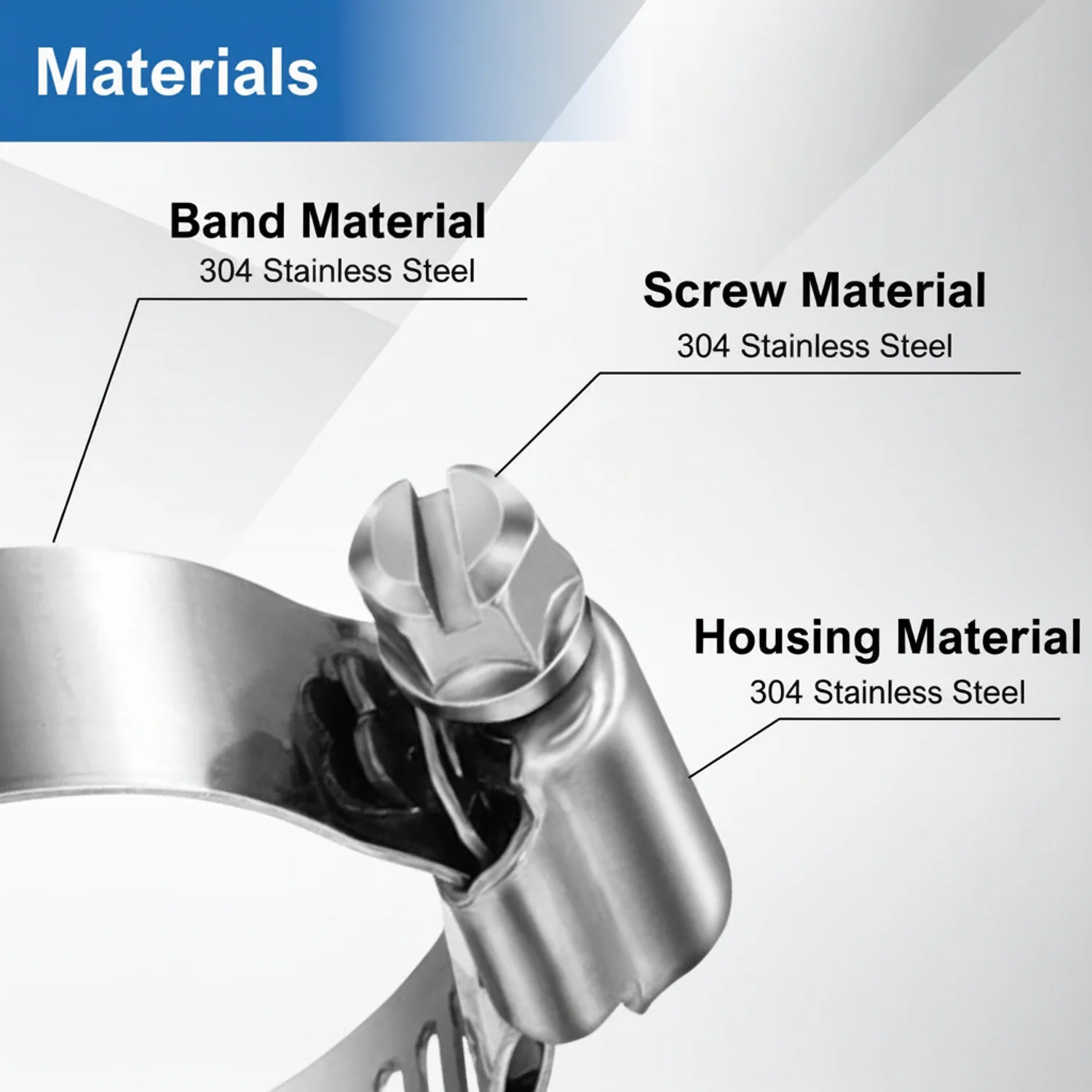 #24S All Stainless Steel Hose Clamp 10/box - Image 6