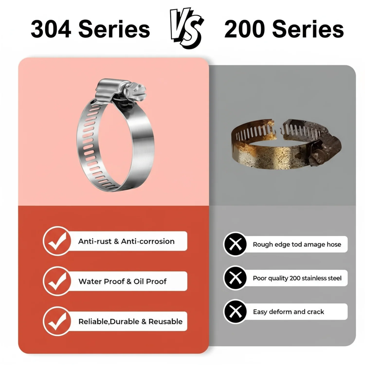 #24S All Stainless Steel Hose Clamp 10/box - Image 9