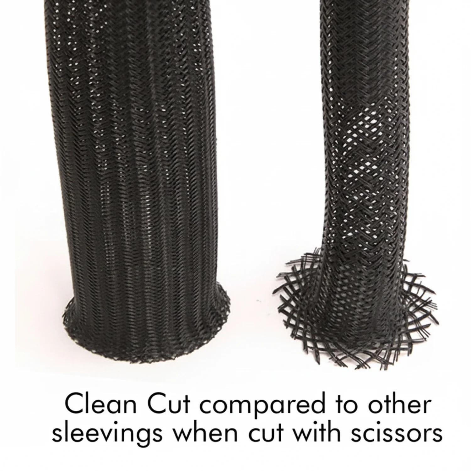 3/4” Black Techflex Clean Cut Fray Resistant Expandable Braided Sleeving 75ft - Image 4