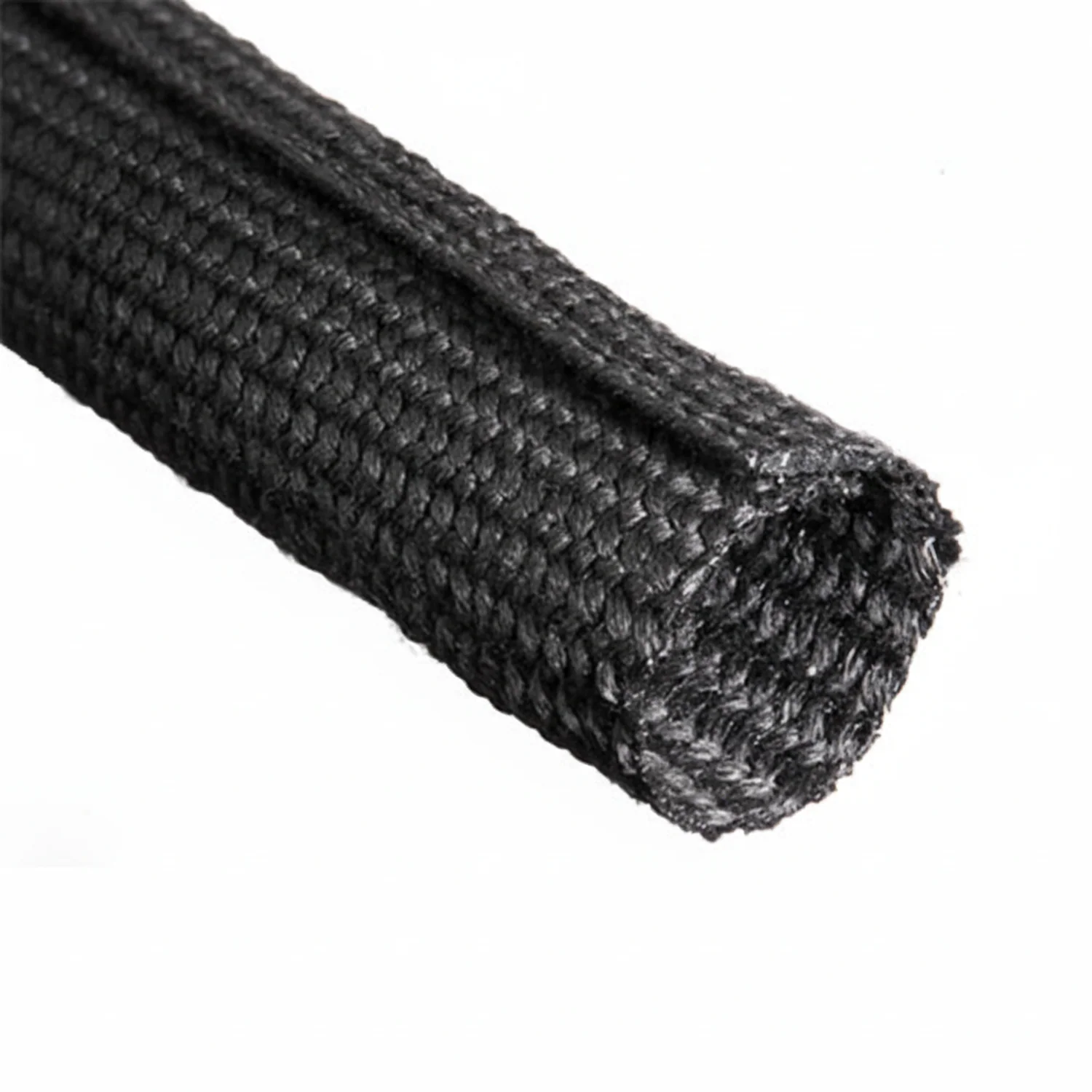 3/4” Black Techflex Grip Wrap Expandable Braided Sleeving with Hook and Loop Closure 25ft - Image 3