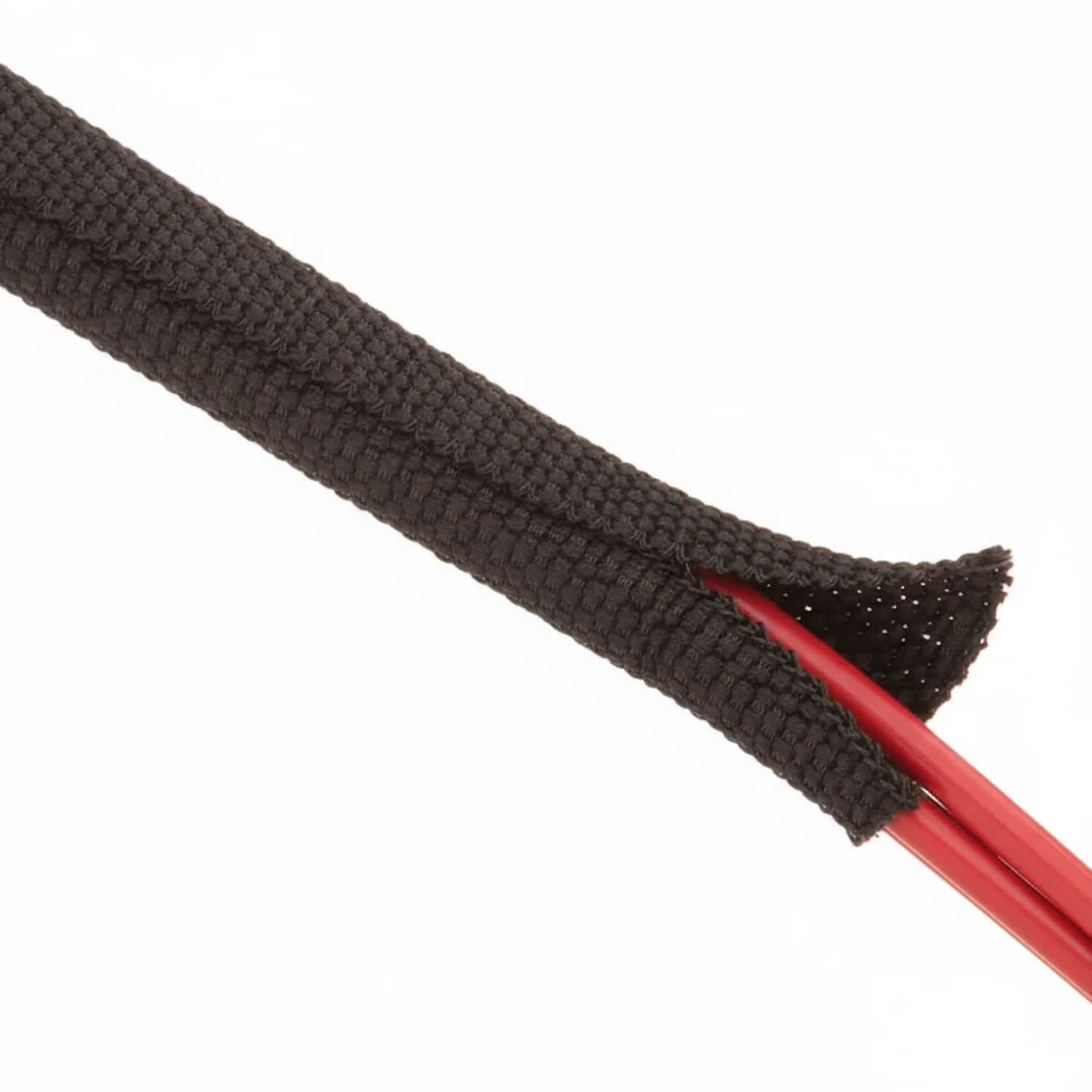 3/8” Black F6 Woven Wrap Woven Braided Sleeving 100ft - Image 2