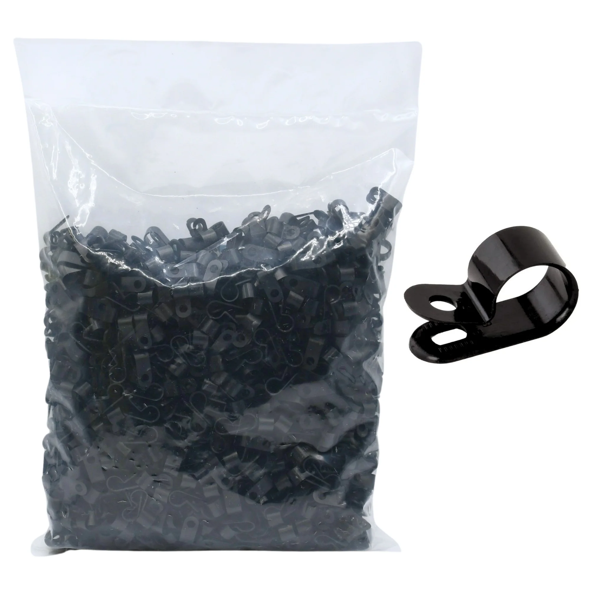 3/8" Black Light Duty Cable Clamp 3/8" wide, 1000/bag, CC3-3/8-0M