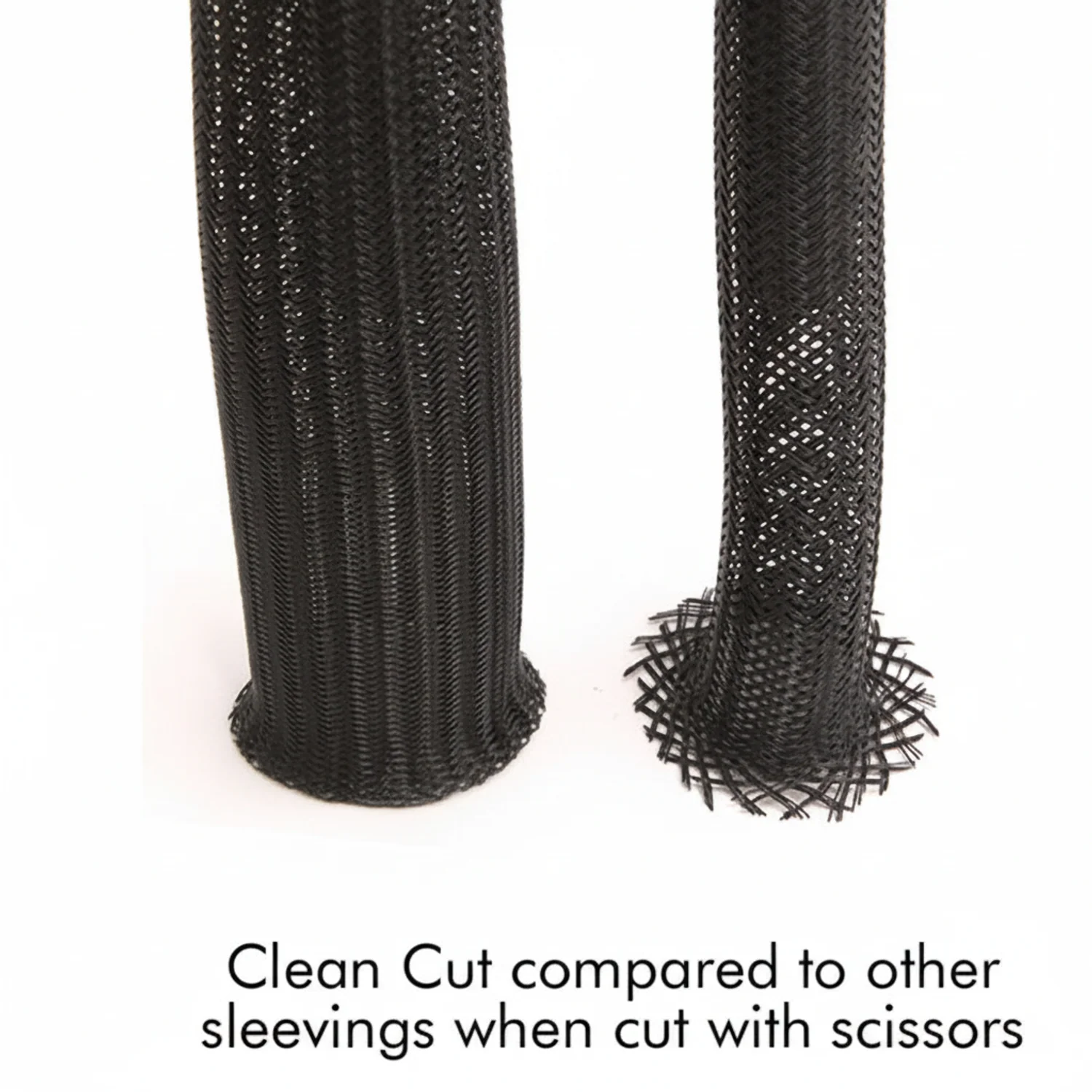 3/8” Black Techflex Clean Cut Fray Resistant Expandable Braided Sleeving 100ft - Image 4
