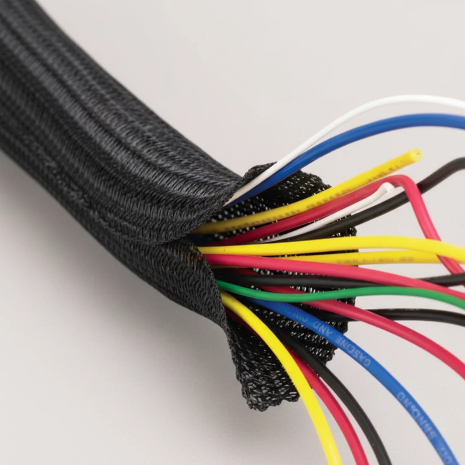 3/8" Black Techflex F6 Wrap-Around Braided Sleeving 75ft - Image 3