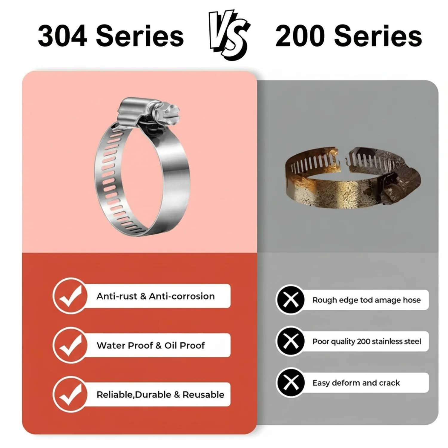 #32P Stainless Steel Hose Clamp w/ Zinc Plated Screw 10/box - Image 9