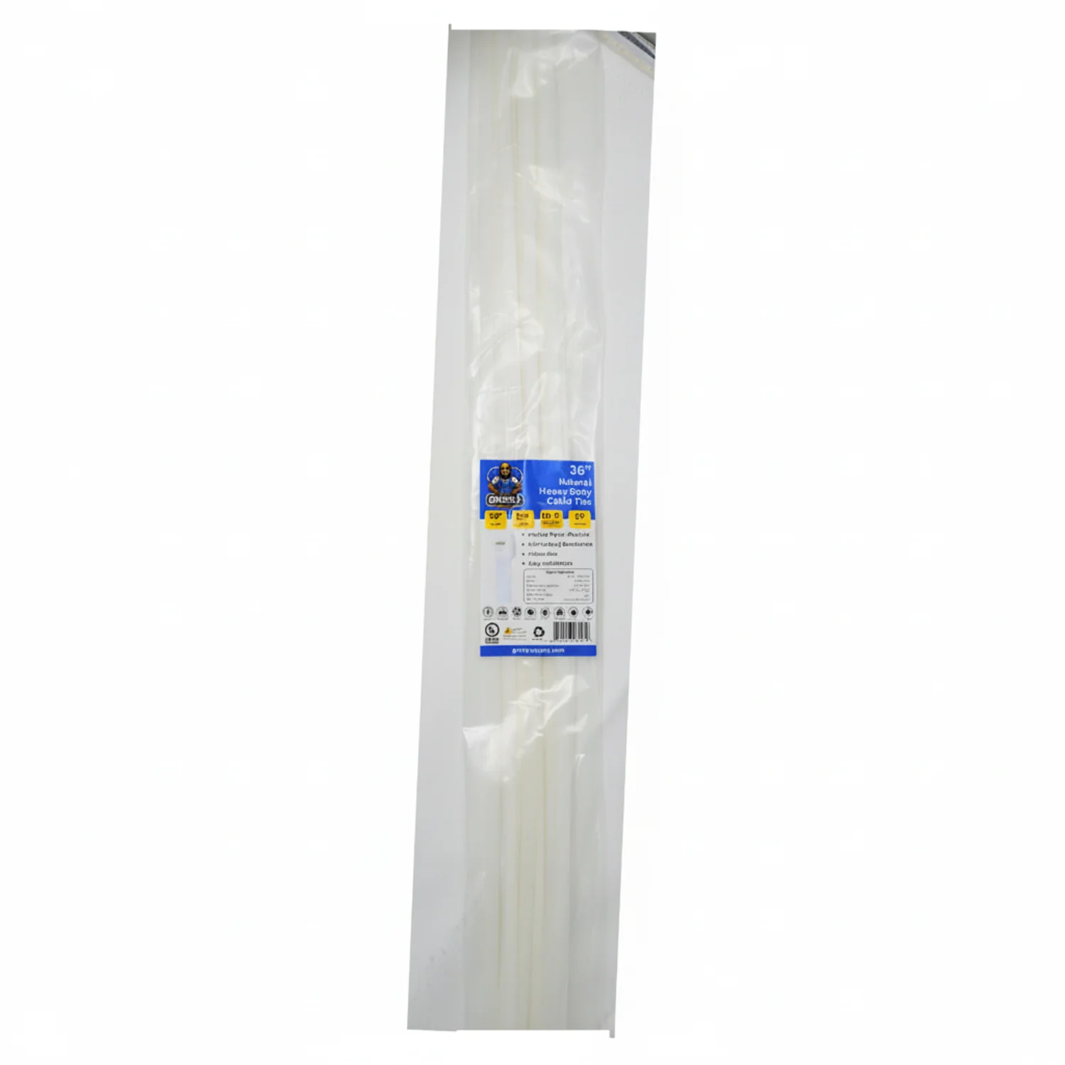 36" 175lb Natural Cable Tie 10/bag - Image 2