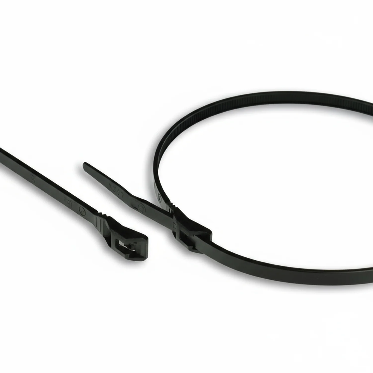4" 18lb Black Low Profile/In-Line Cable Ties / Zip Ties 100/bag Part #LP4-18-0C - Image 2