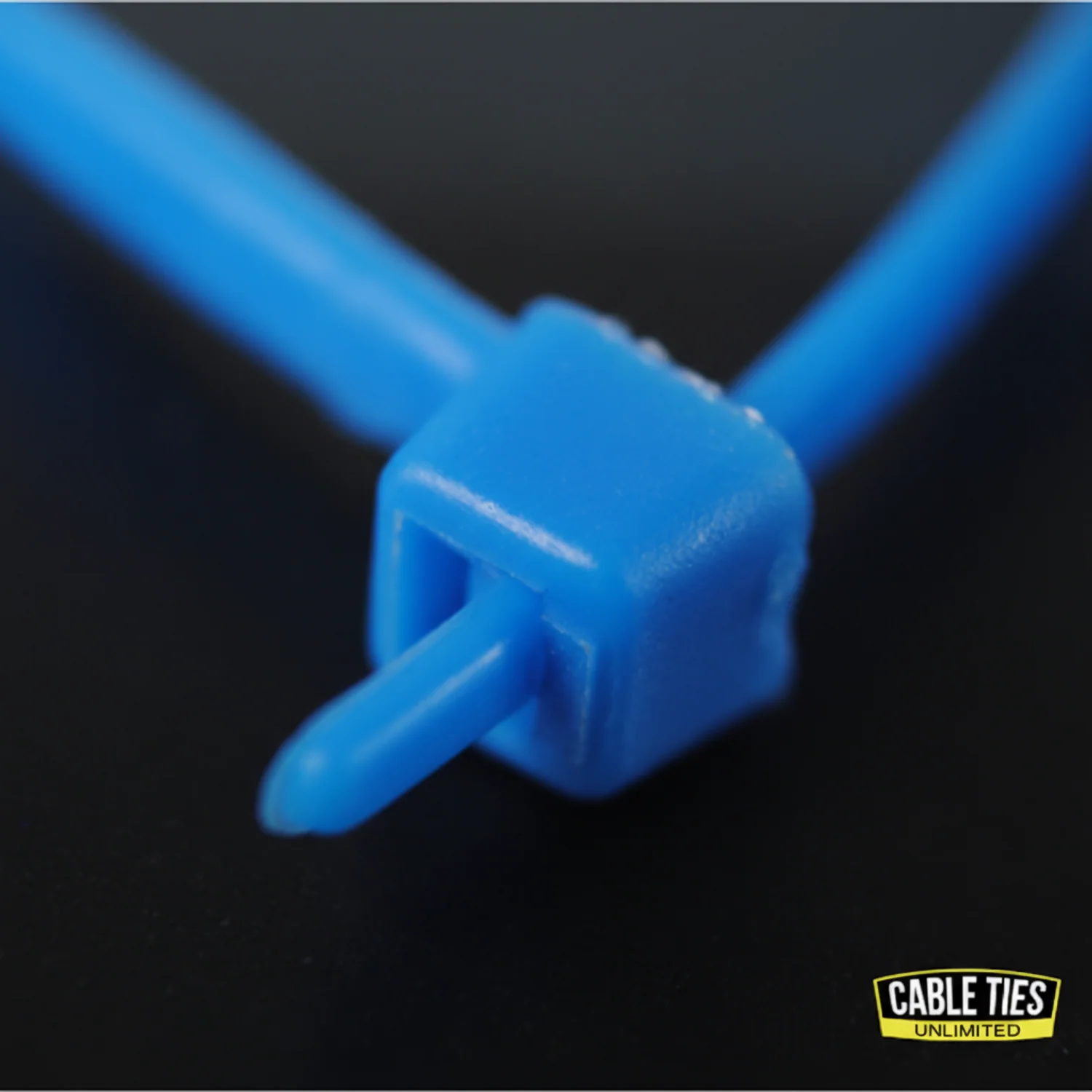 4" 18lb Blue Cable Ties / Zip Ties 100/bag Part # C4-18-Blue - Image 3