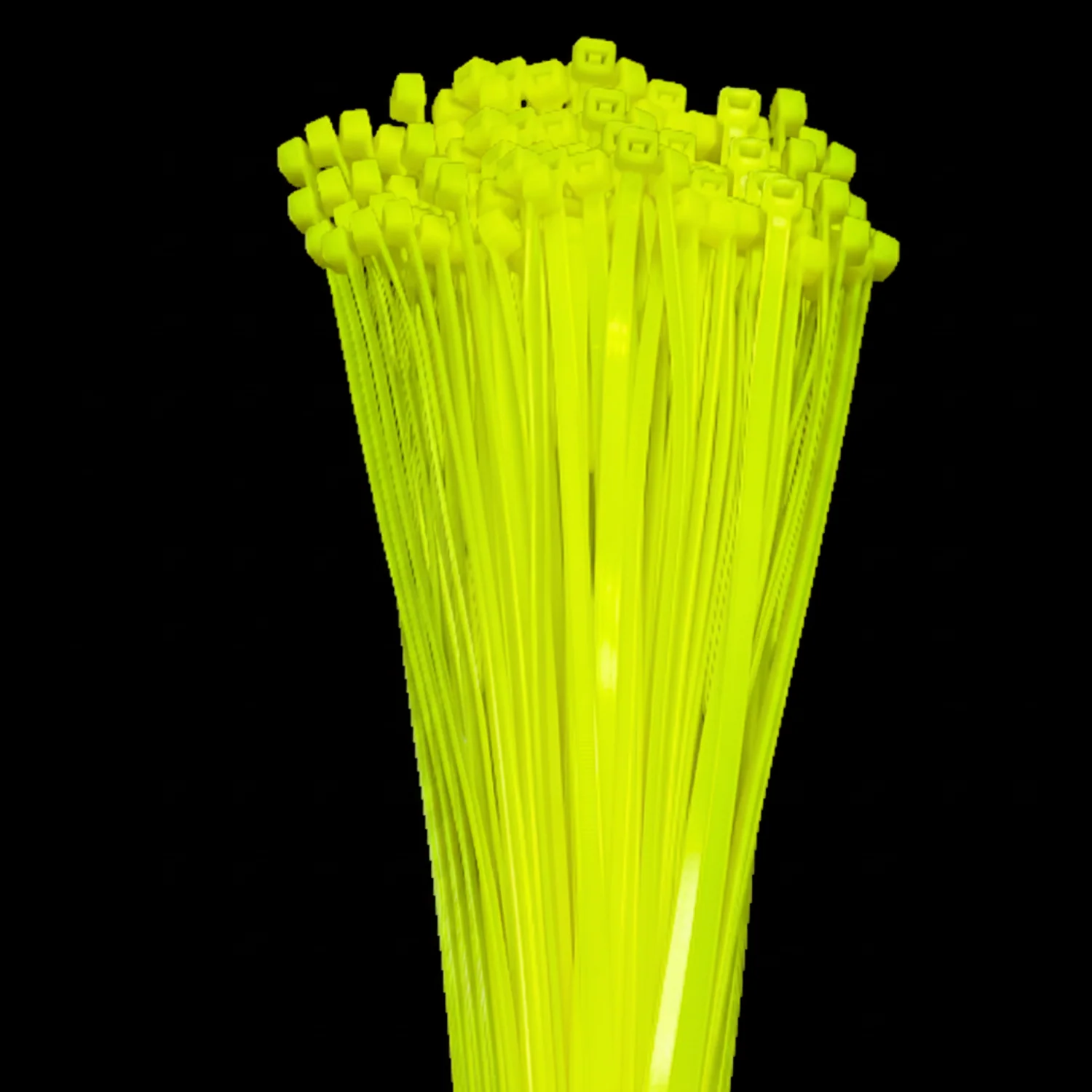 4" 18lb Fluorescent Green Cable Ties / Zip Ties 100/bag Part # C4-18-Flo Green - Image 2