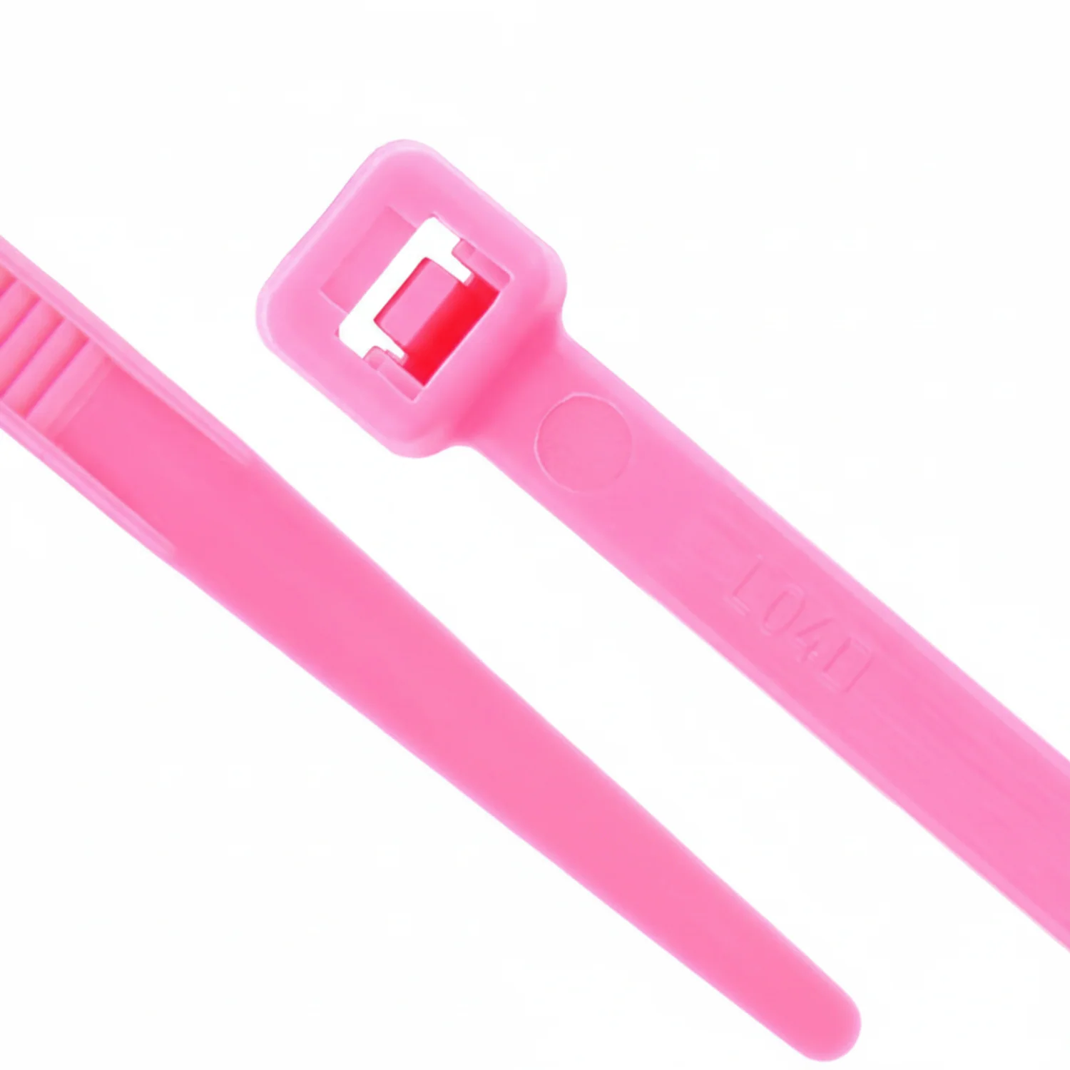 4" 18lb Fluorescent Pink Cable Tie 100/bag