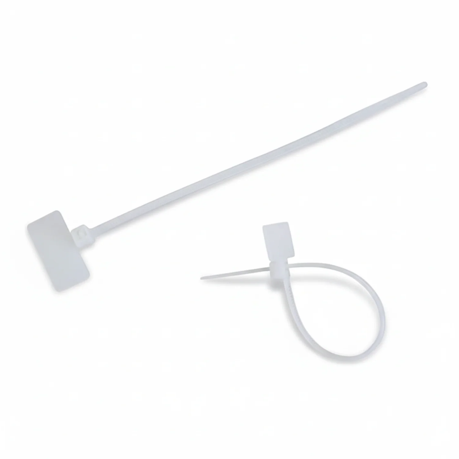 4" 18lb Marker ID Flag Cable Tie Natural 100/bag