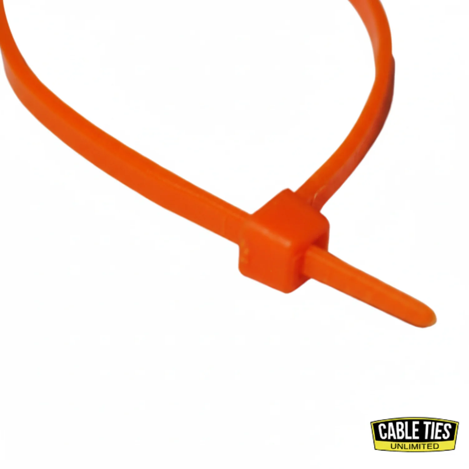 4" 18lb Orange Cable Ties / Zip Ties 100/bag Part # C4-18-Orange - Image 3