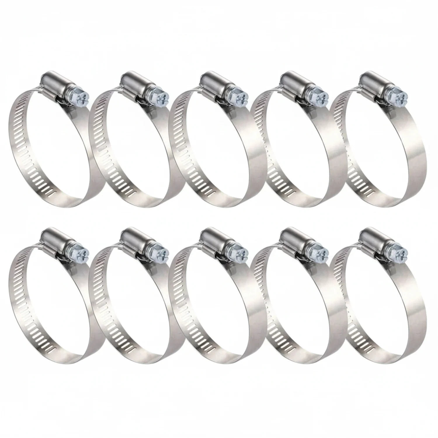 #44P Stainless Steel Hose Clamp w/ Zinc Plated Screw 10/box - Image 2