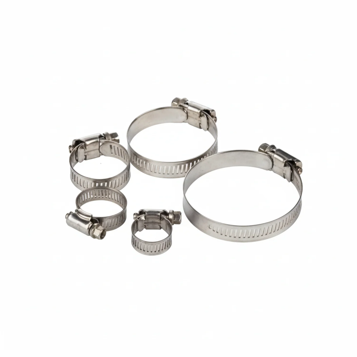 #44P Stainless Steel Hose Clamp w/ Zinc Plated Screw 10/box - Image 3