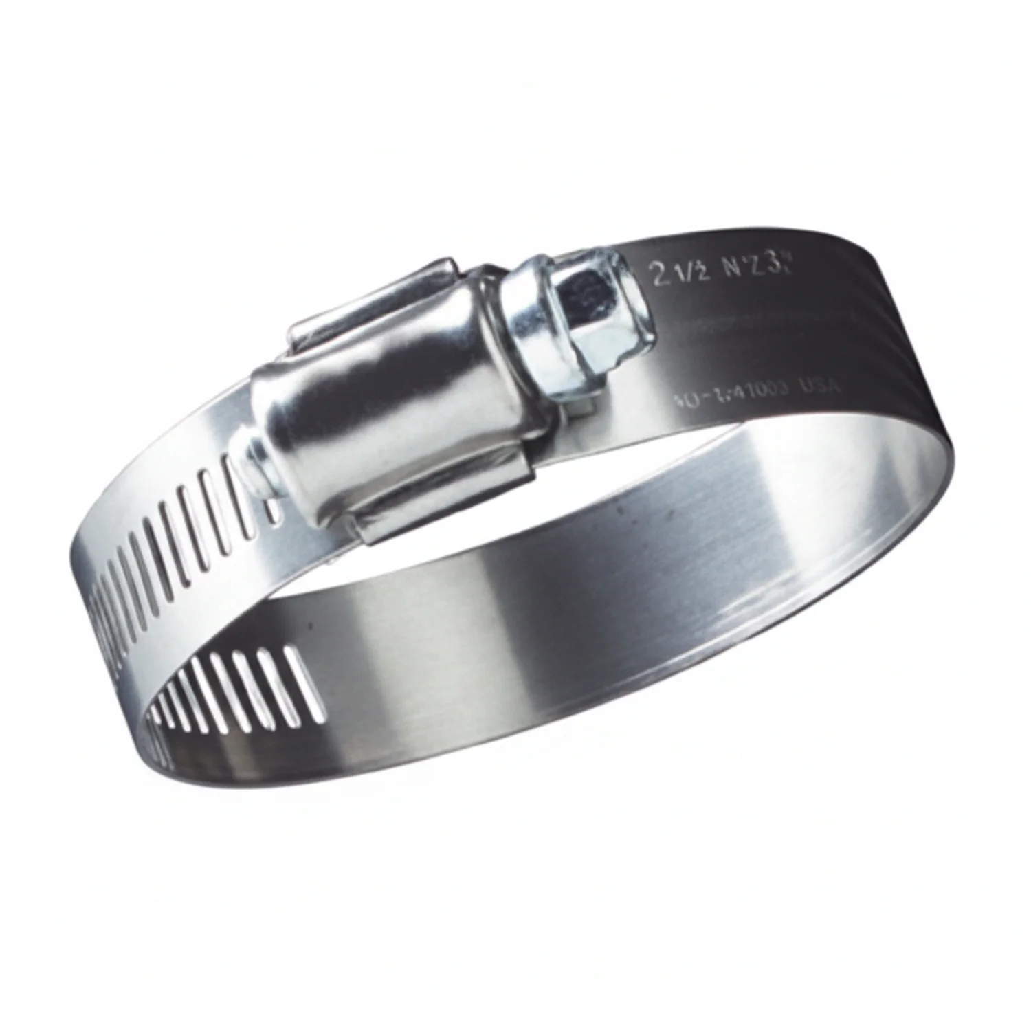 #44P Stainless Steel Hose Clamp w/ Zinc Plated Screw 10/box - Image 5