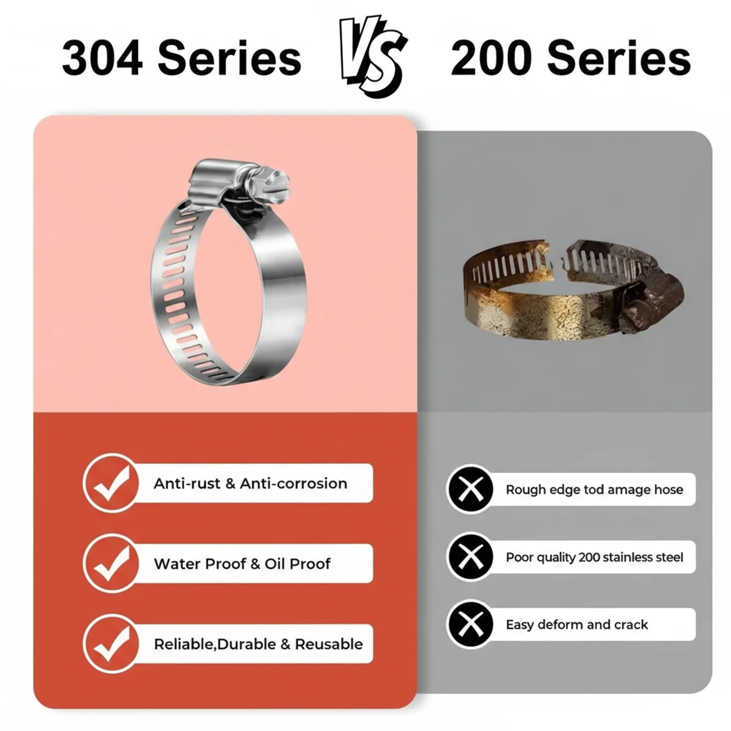 #48S All Stainless Steel Hose Clamp 10/box - Image 9