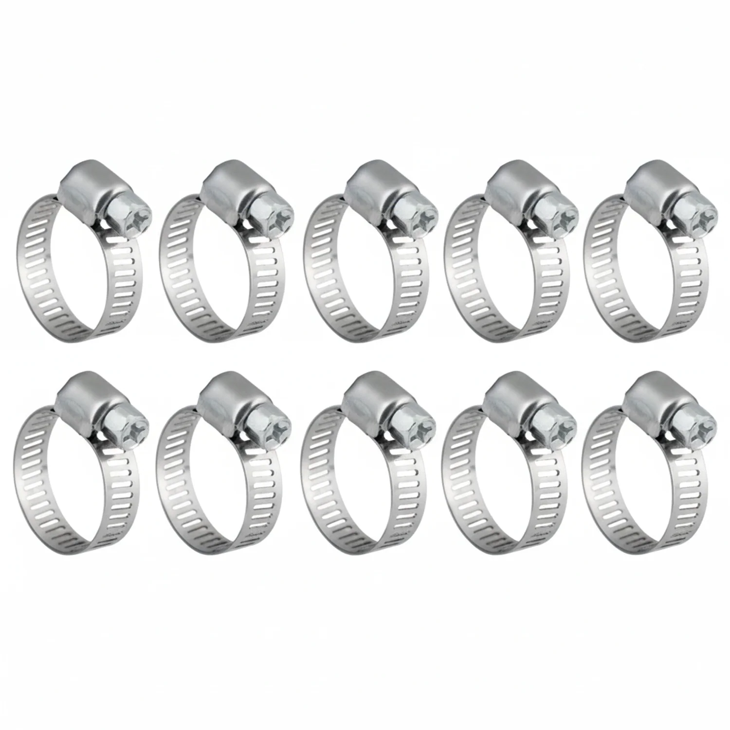 #4MP Mini Stainless Steel Hose Clamp w/ Zinc Plated Screw 10/box - Image 3