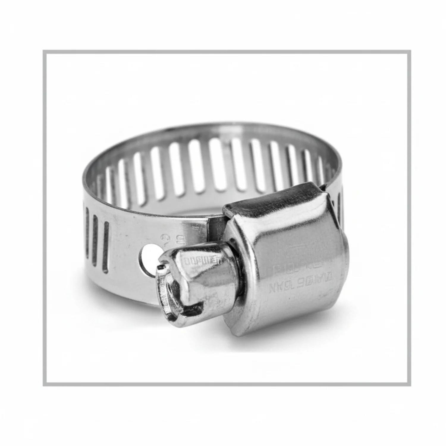#4MP Mini Stainless Steel Hose Clamp w/ Zinc Plated Screw 10/box - Image 4