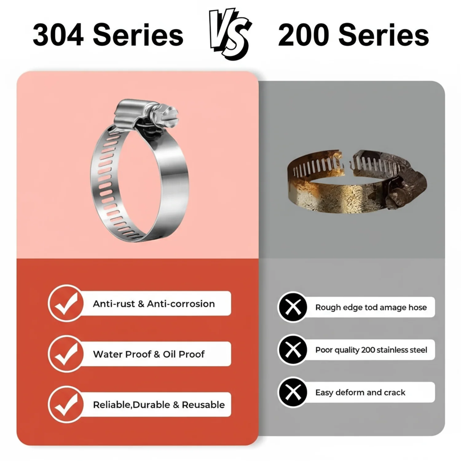 #4MP Mini Stainless Steel Hose Clamp w/ Zinc Plated Screw 10/box - Image 9