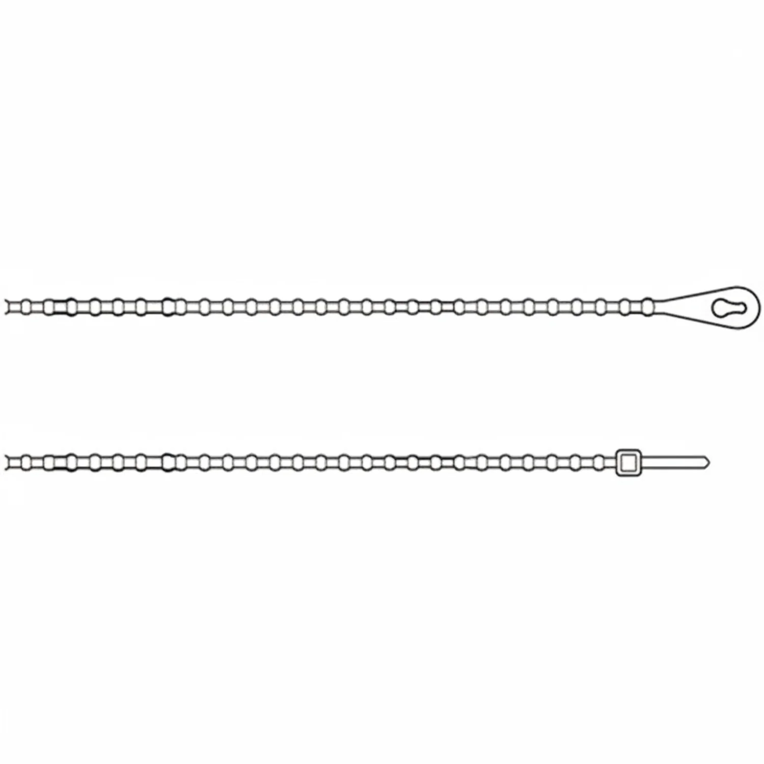 5" 40lb Natural Beaded Cable Ties / Zip Ties 1,000/bag Part # Bead-5-40-9M - Image 5
