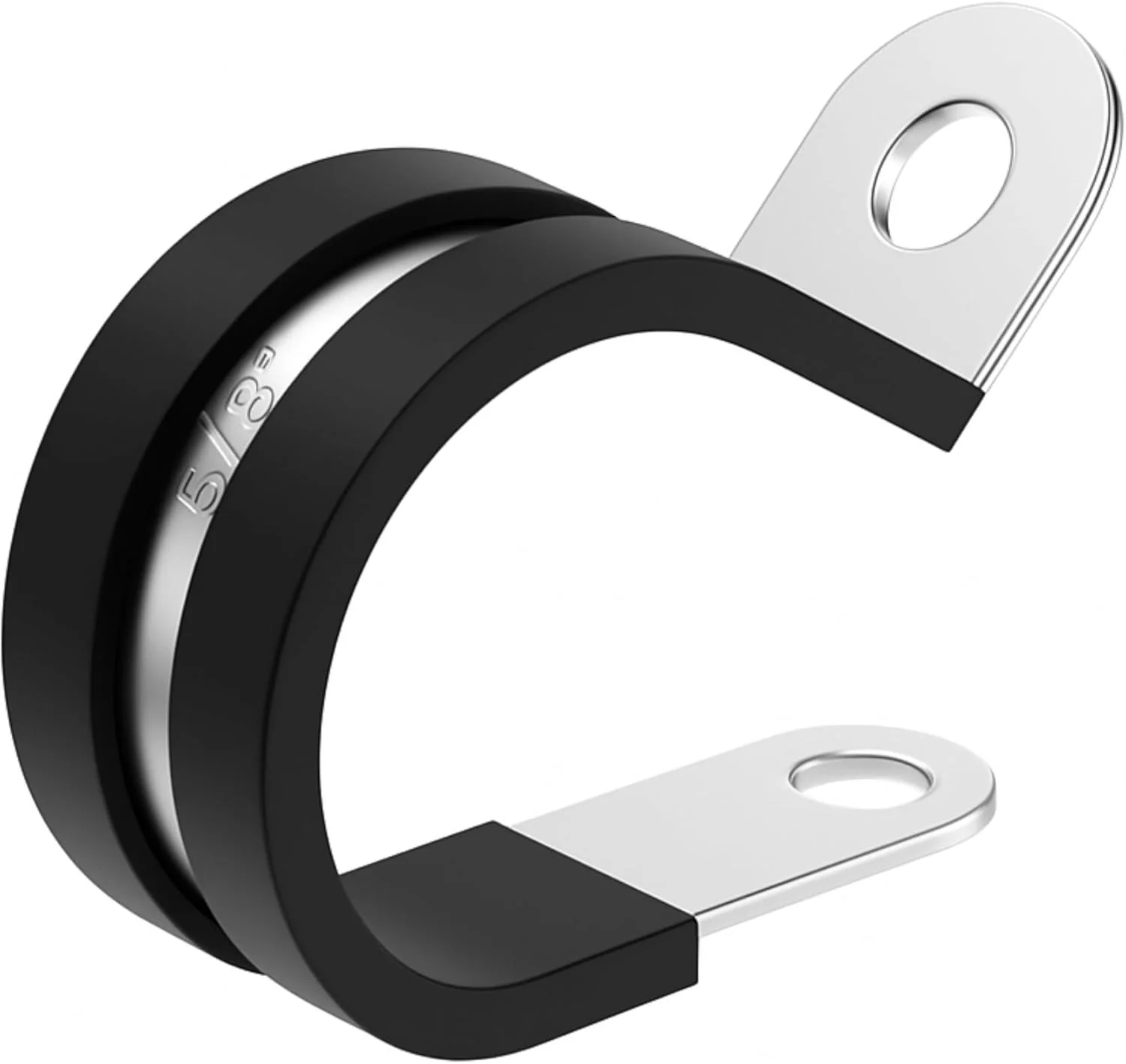 5/8" Rubber-Lined 304 Stainless Steel P-Clamp 100/bag
