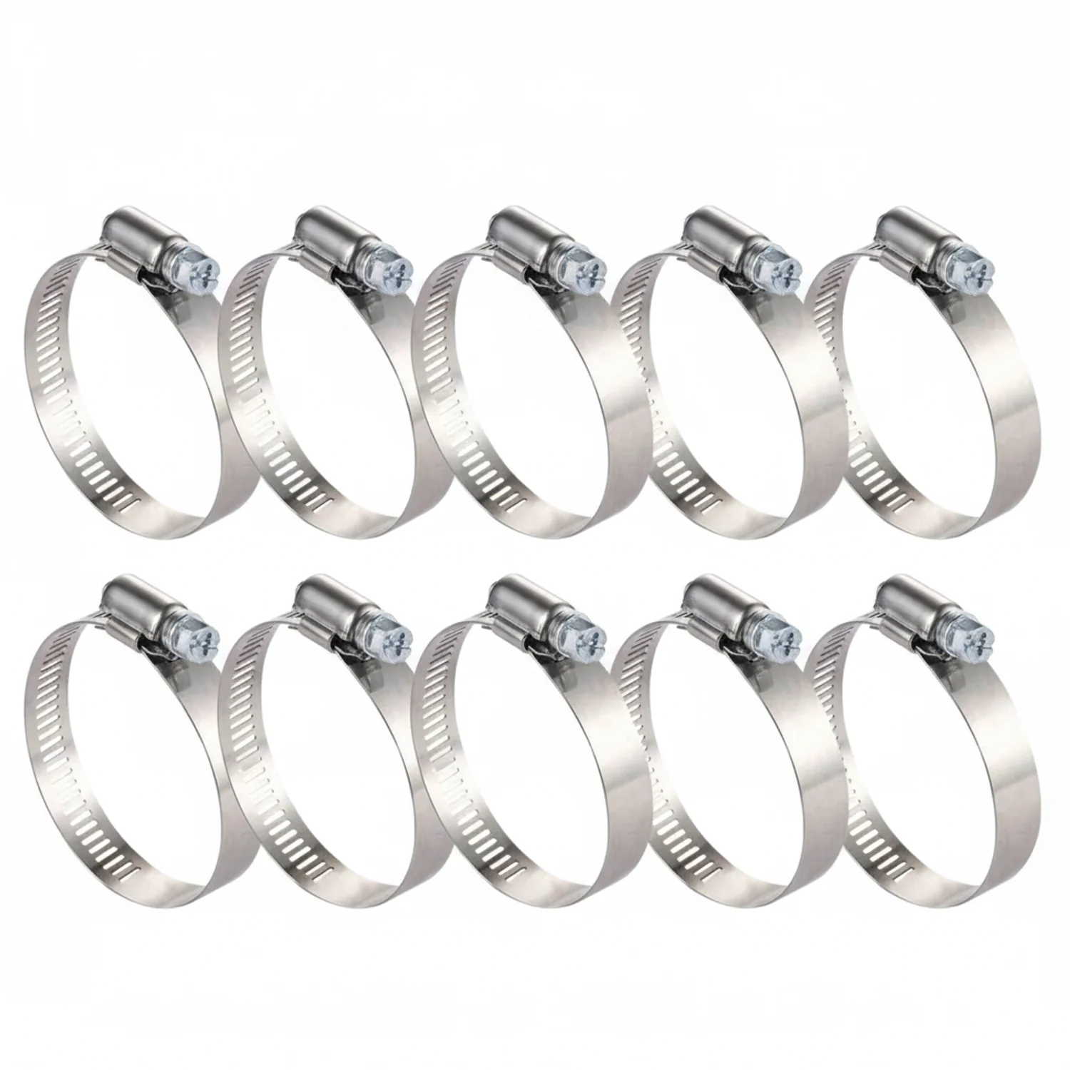 #52P Stainless Steel Hose Clamp w/ Zinc Plated Screw 10/box - Image 2