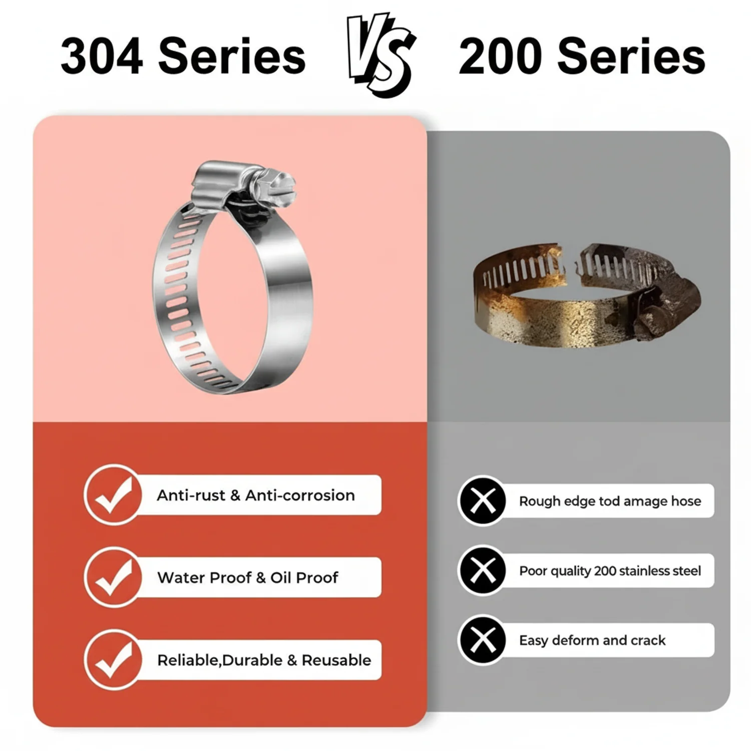 #52S All Stainless Steel Hose Clamp 10/box - Image 9