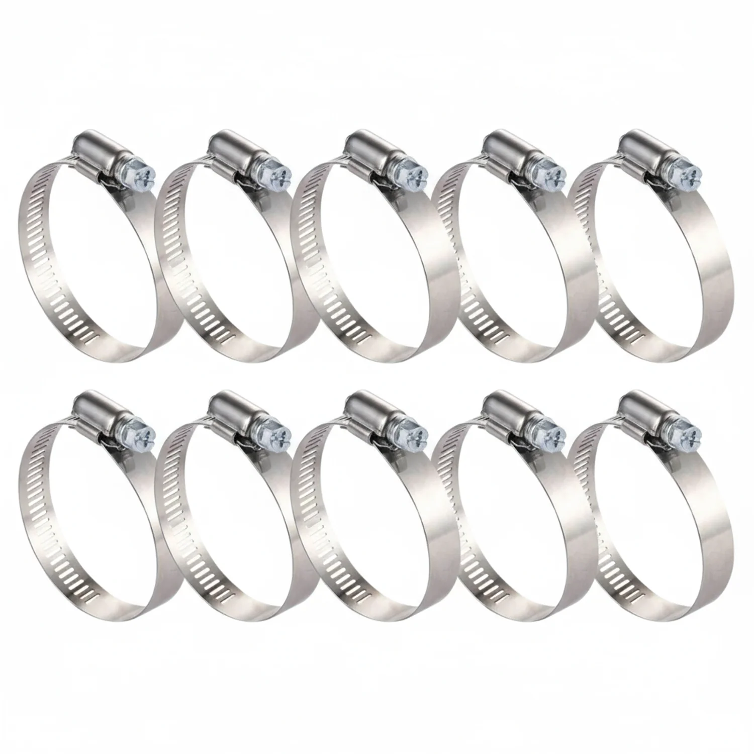 #56P Stainless Steel Hose Clamp w/ Zinc Plated Screw 10/box - Image 4