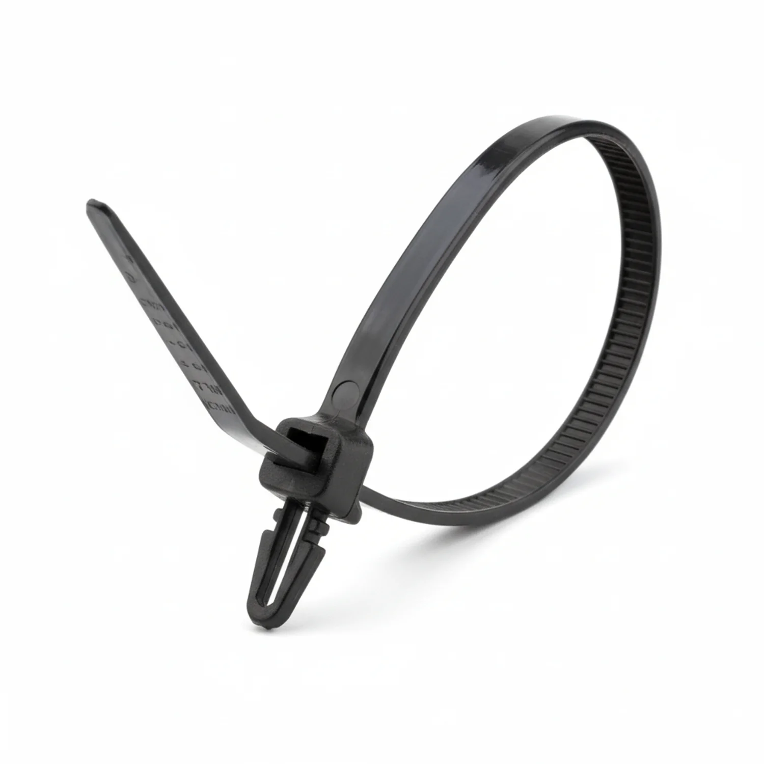 6" 40lb UV Black Push Mount Cable Ties / Zip Ties 100/bag Part #PM6-40-0C-NW - Image 2