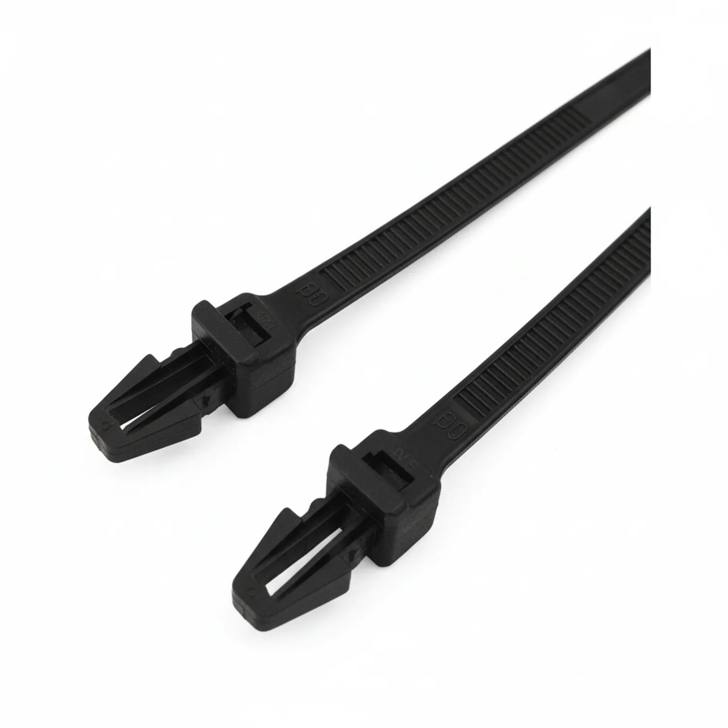 6" 40lb UV Black Push Mount Cable Ties / Zip Ties 100/bag Part #PM6-40-0C-NW - Image 3