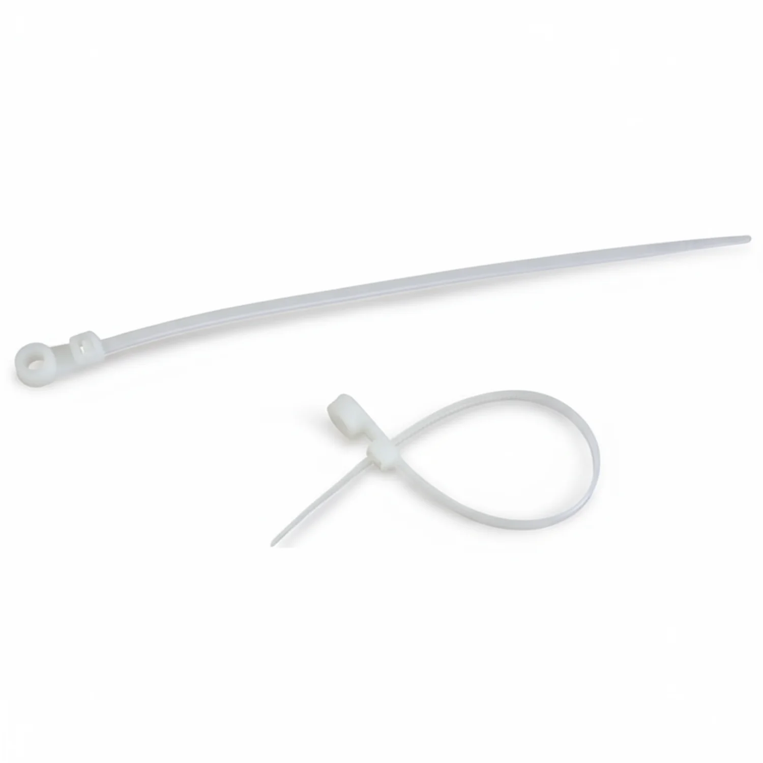 6" 40lb Natural Screw Mount Cable Tie 100/bag - Image 2