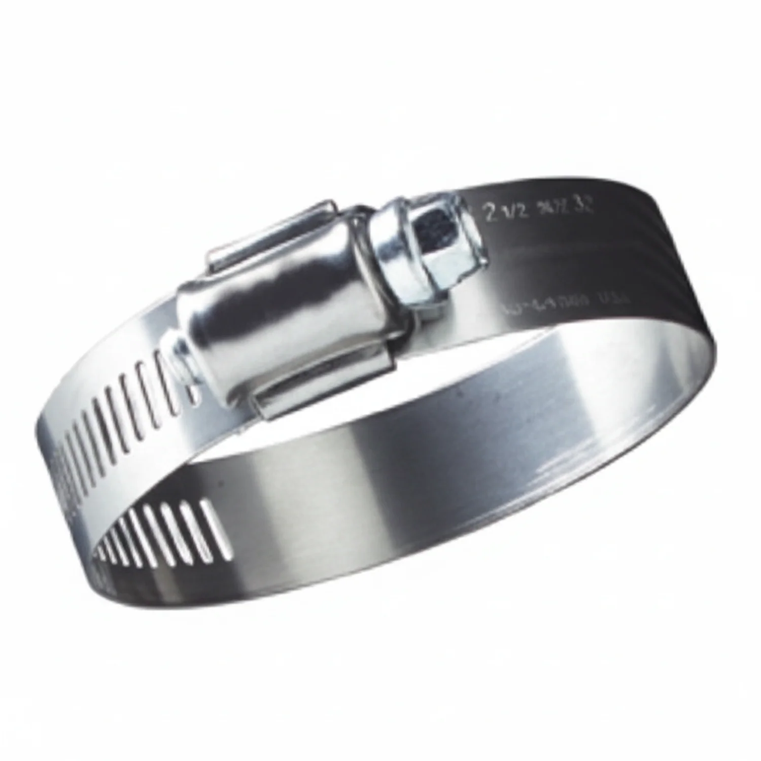 #64P Stainless Steel Hose Clamp w/ Zinc Plated Screw 10/box - Image 3