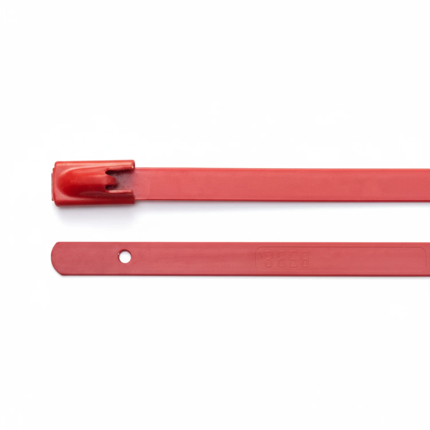 7" 150lb Red Polyester Coated Stainless Steel Cable Ties / Zip Ties 100/bag Part #SSPC7-LD-Red-C