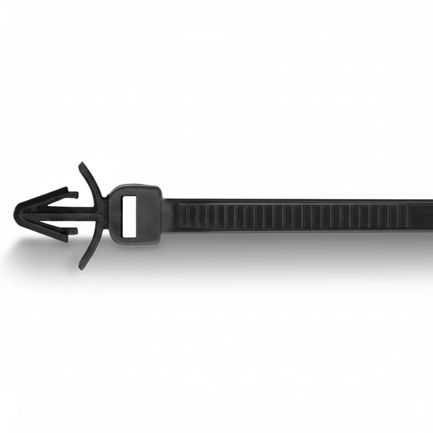 7.5" 50lb UV Black Push Mount Cable Ties / Zip Ties With Wings 100/bag Part # PM7.5-50-0C-WW - Image 3