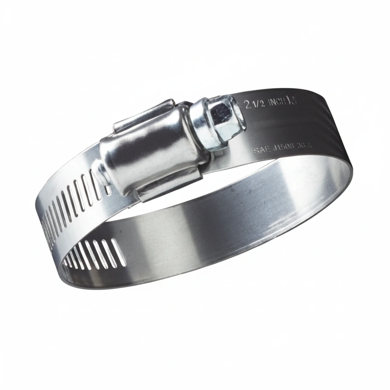 #72 Stainless Steel Hose Clamp w/ Zinc Plated Screw 10/box - Image 3
