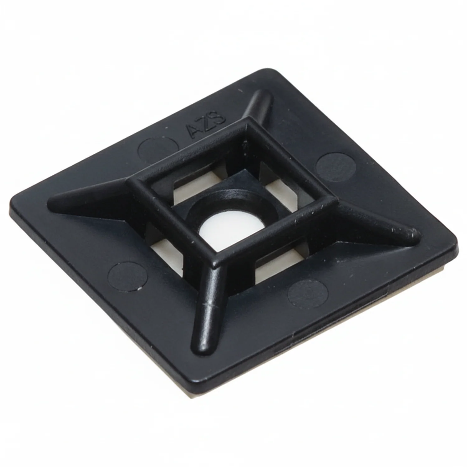 .75" Black 4-Way Adhesive Cable Mounts 100/bag